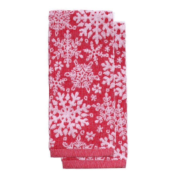 Terry Hand Towels - Snowflake