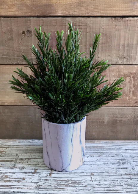 Potted Faux Rosemary Bush