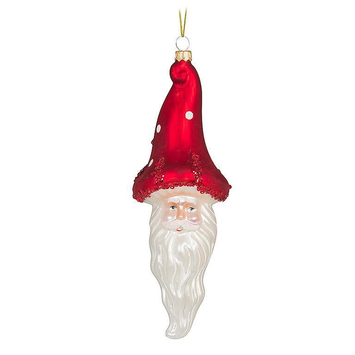Teardrop Santa with Polka Dots Ornament