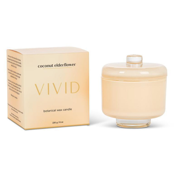Candle in Pedestal Jar - Coconut Elderberry