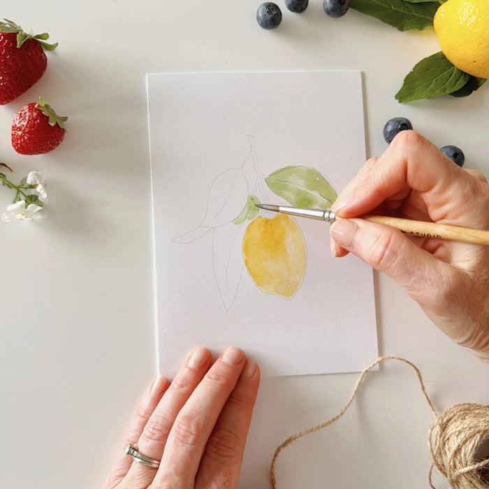 Paintable Watercolour Notecards - Fruit