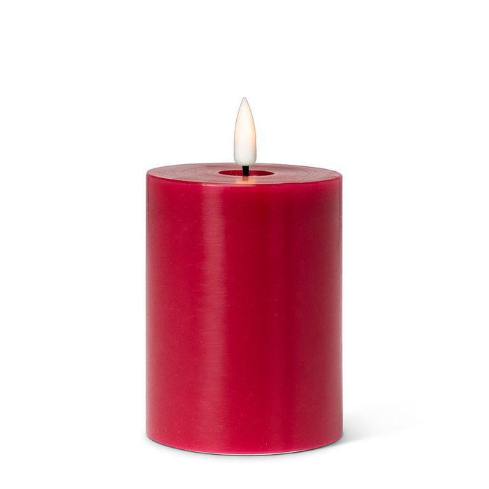 LED Pillar Candle - Red