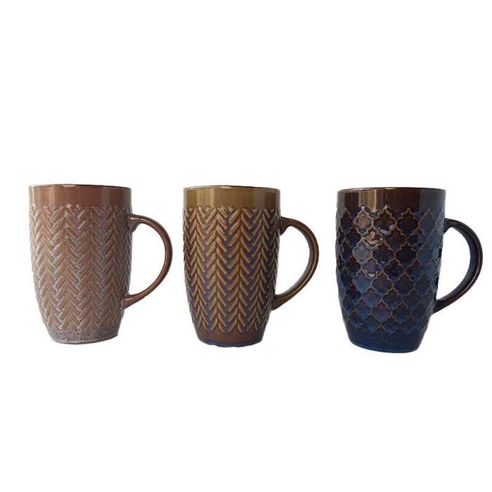 Reactive Glazed Tall Mugs