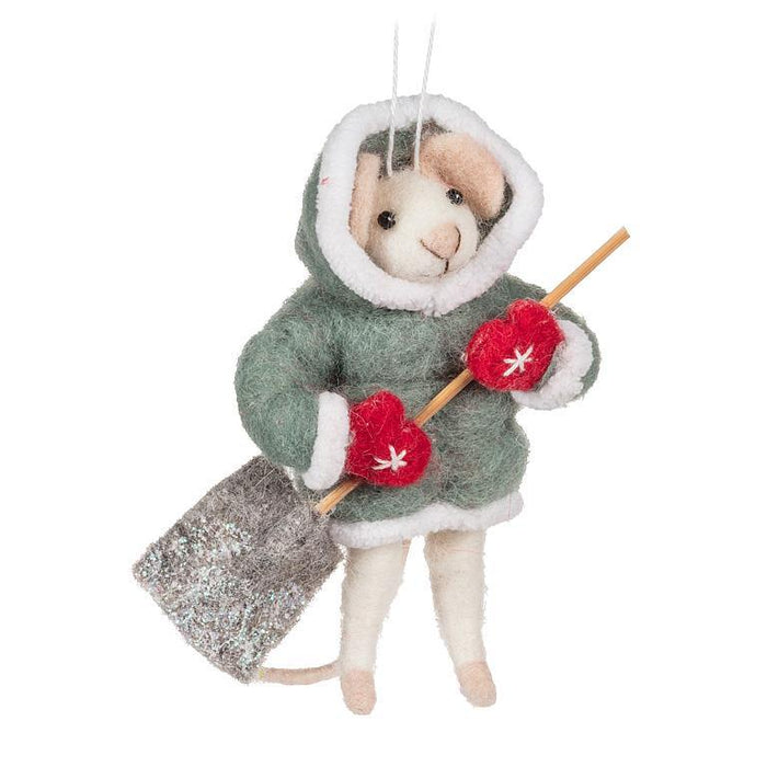 Felt Mouse with Shovel