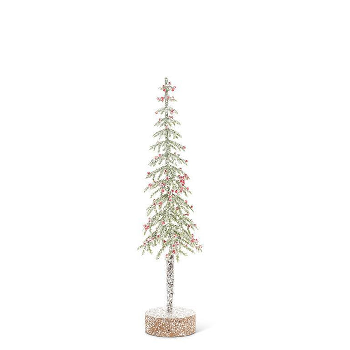 Snowy Tree with Red Berries