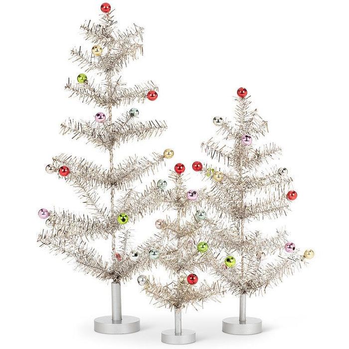 Silver Tinsel Trees