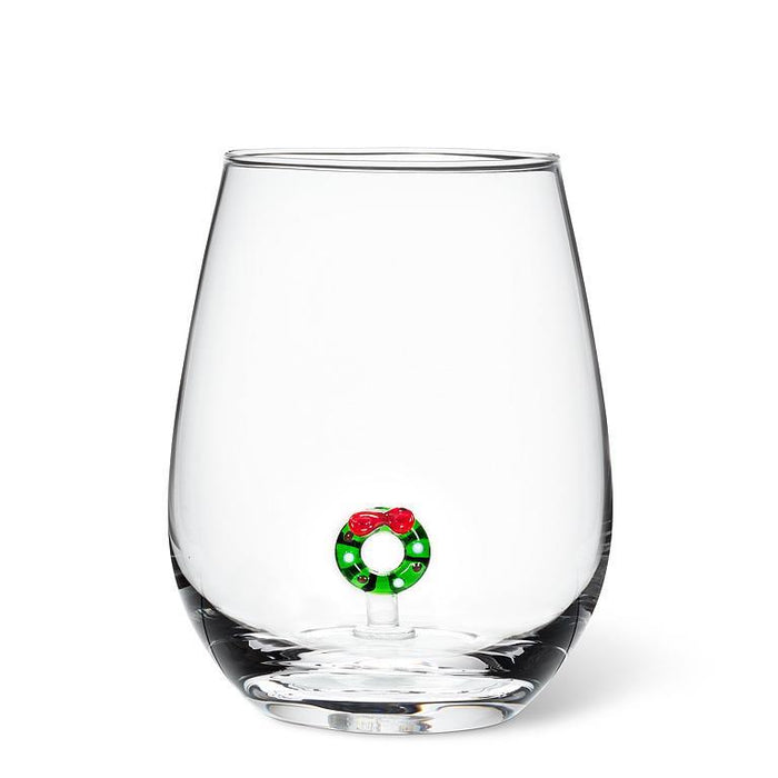 Stemless Wine Glass Christmas