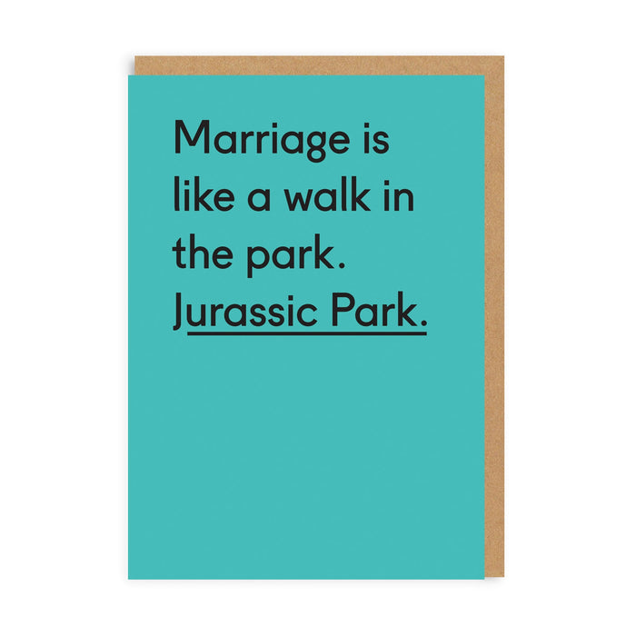 Card -Jurassic Park Wedding