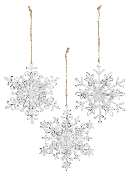 Metal Glitter Snowflake Ornament