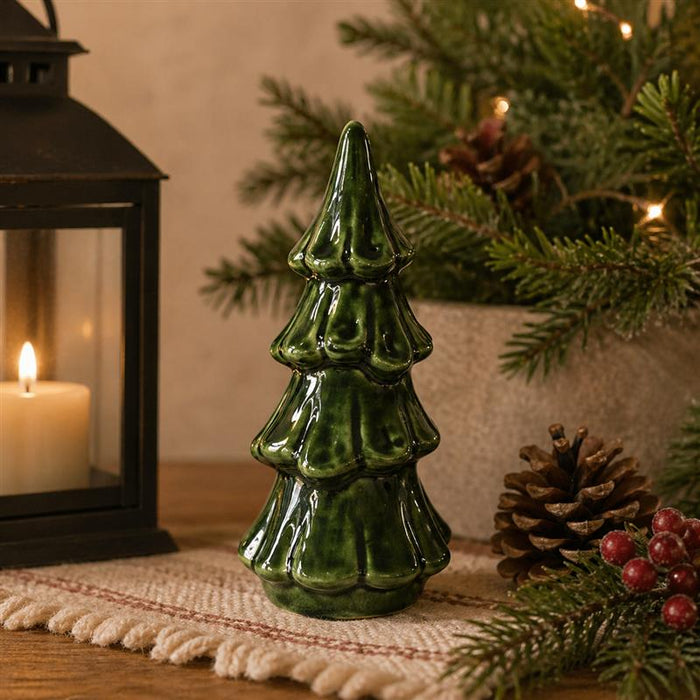 Green Stoneware Christmas Tree