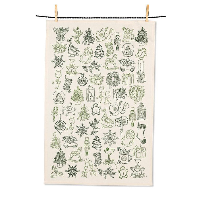 Tea Towel - Christmas Icons