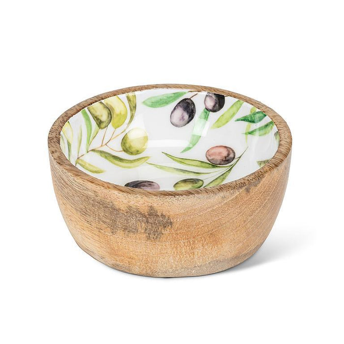 Small Enamel Wood Bowls