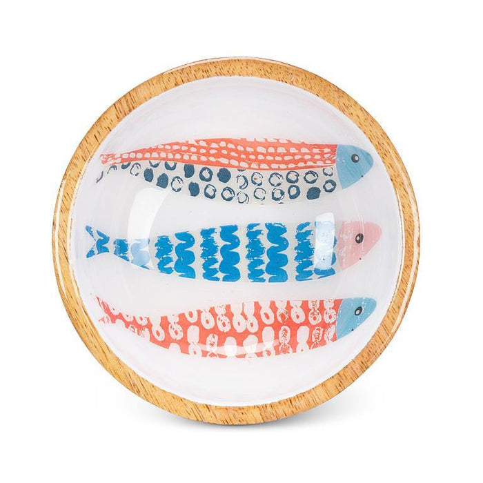Small Enamel Wood Bowls