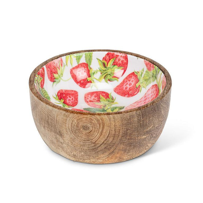 Small Enamel Wood Bowls