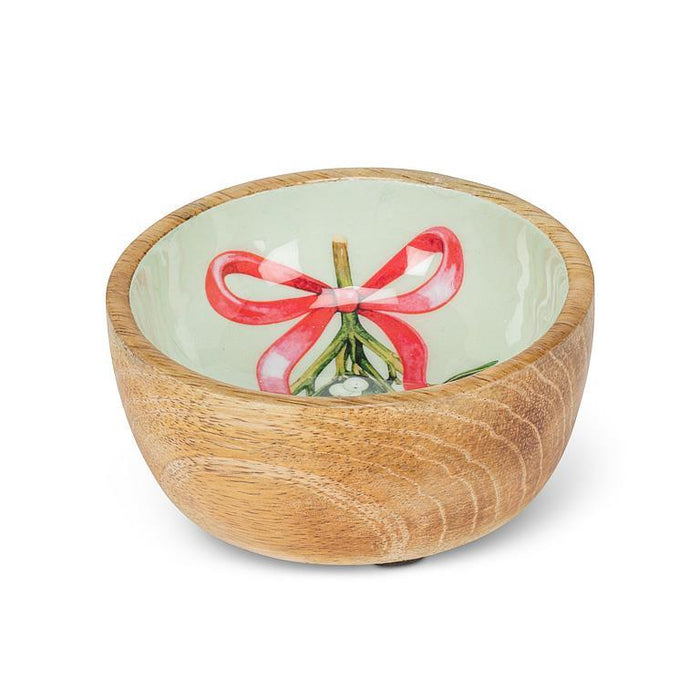 Small Enamel Wood Bowls - Christmas