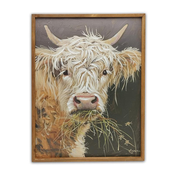 Wood Framed Highland Cow