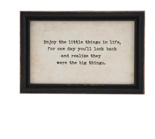 Wood Framed Wall Art with Sayings