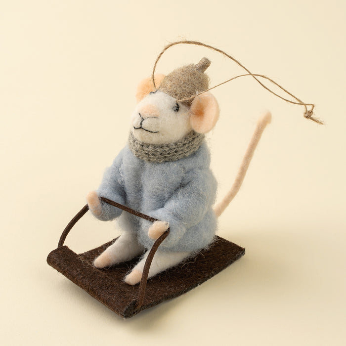 Holiday Mice - Sledding Soloman