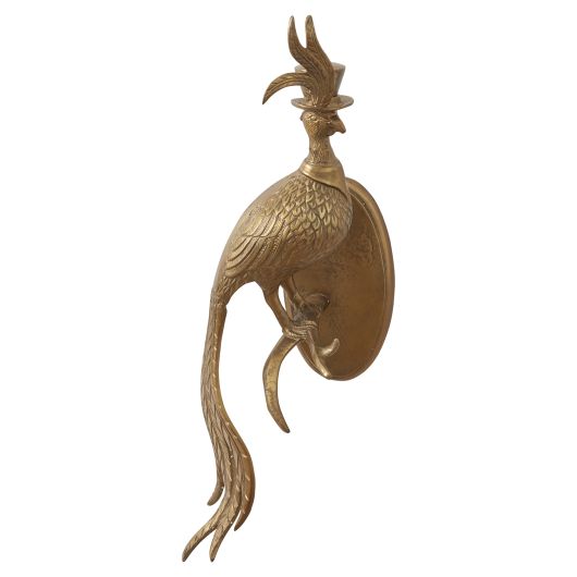 Brass Emerson the Pheasant Wall Mount