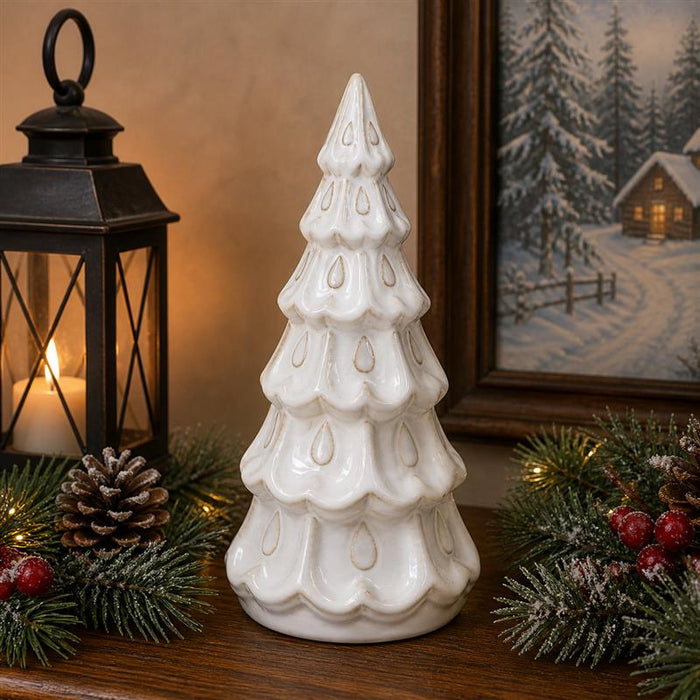 White Stoneware Trees