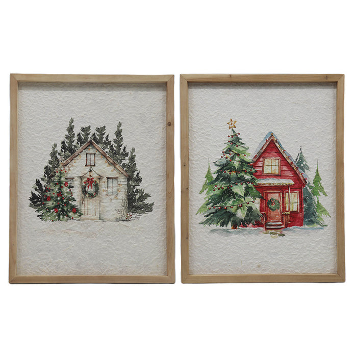 Christmas Artwork - Cottage in the Woods