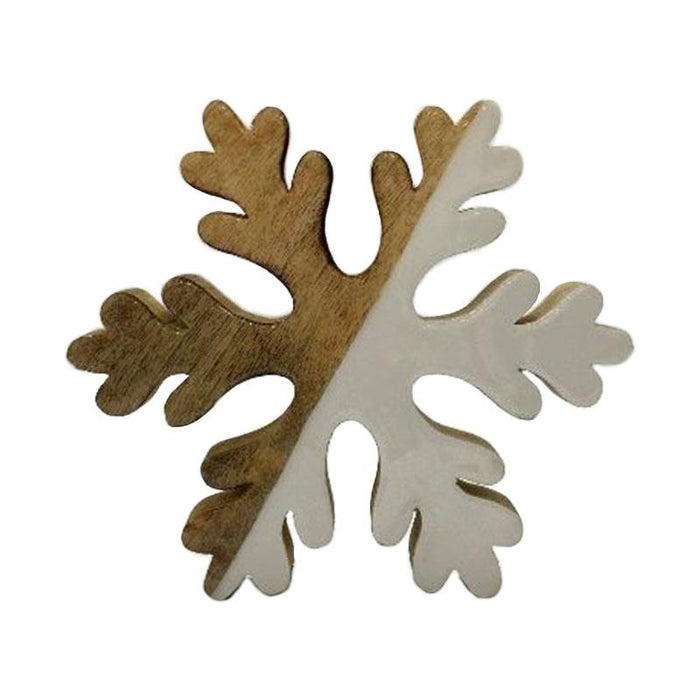 Wood Enamel Snowflakes