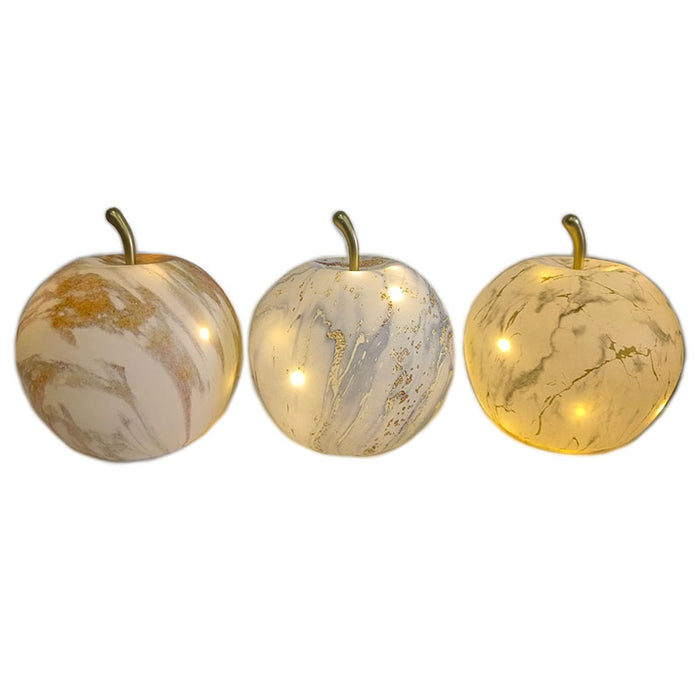 LED Marble Look Glass Apple
