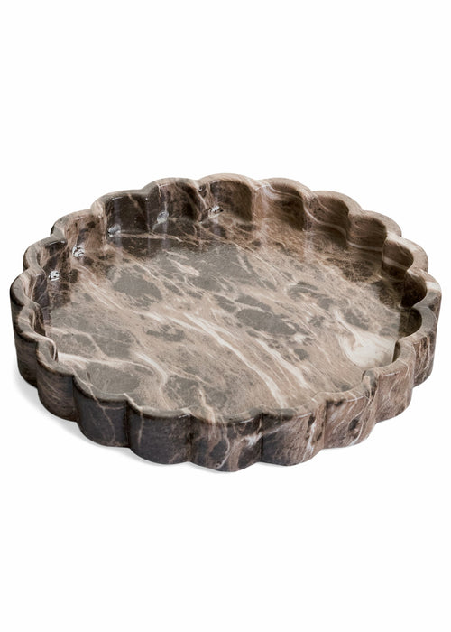 Round Scalloped Tray