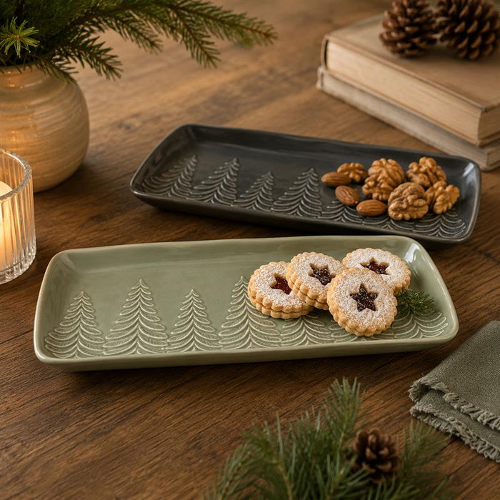Christmas Tree Motif Platter
