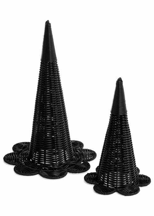 Rattan Witch Hat - Black