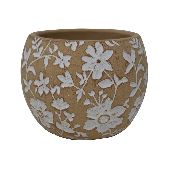 Round Floral Planter