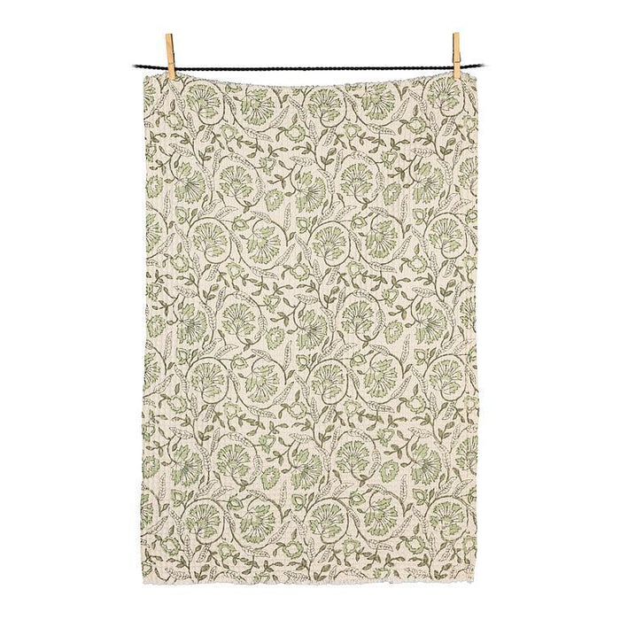 Tea Towel -Green Floral