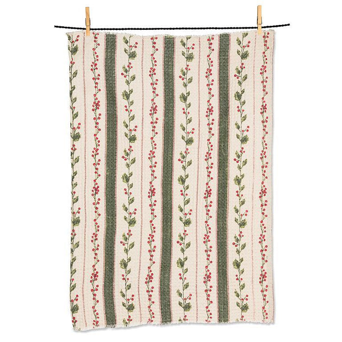 Tea Towel -Holly Berry Waffle