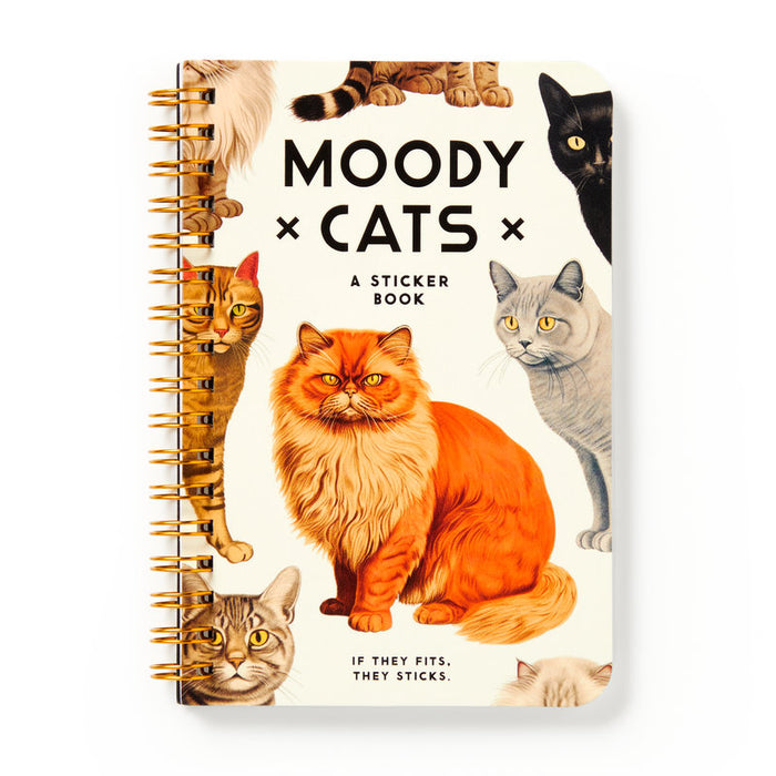 Adult Sticker Book - Moody Cats