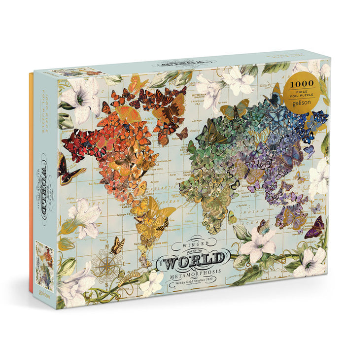 Puzzle - Winged World Map Metamorphisis
