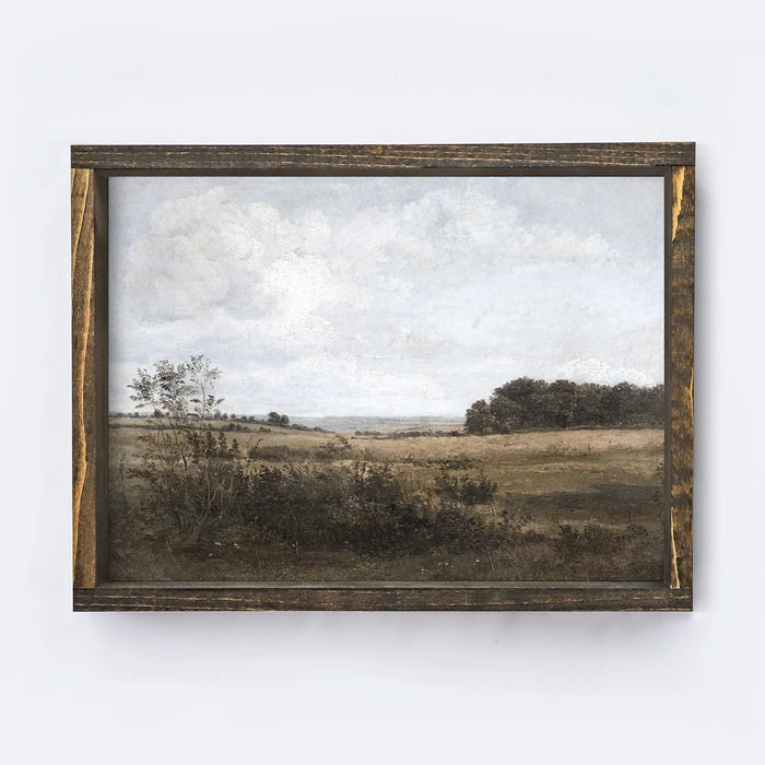 Wood Framed Vintage Art - Vintage Landscape