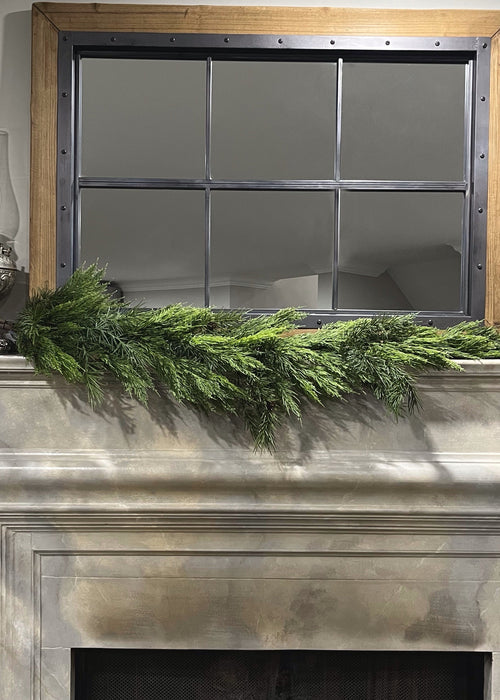 Faux Norfolk Pine & Sequoia Cypress Garland
