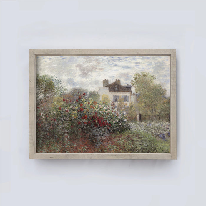 Wood Framed Vintage Art - Garden