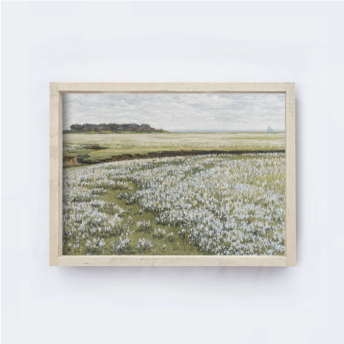 Wood Framed Vintage Art - Summer Meadow