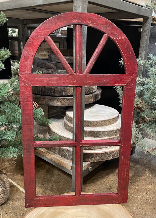 Antique Red Decorative Window