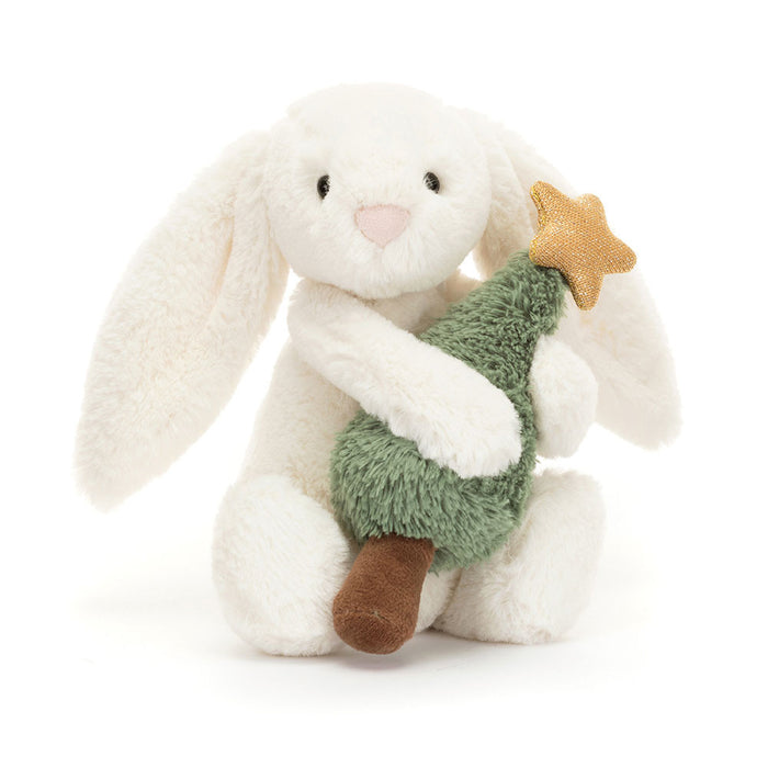 Jellycat -Bashful Bunny with Christmas Tree