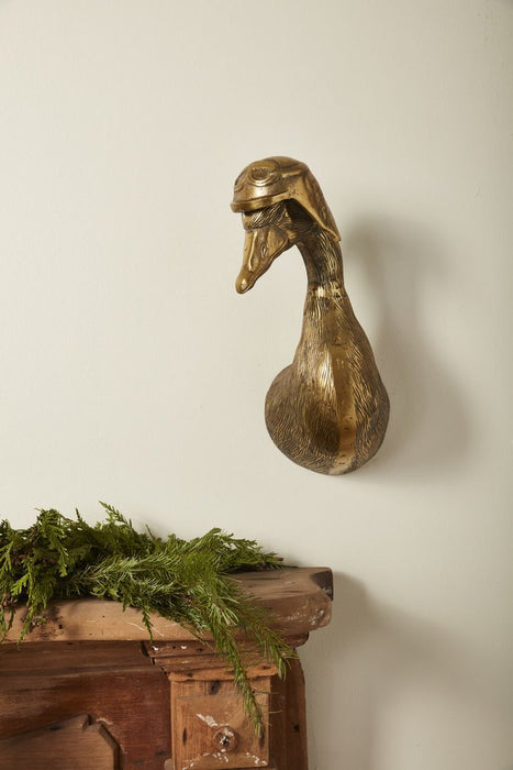 Brass Charlie the Duck Wall Mount