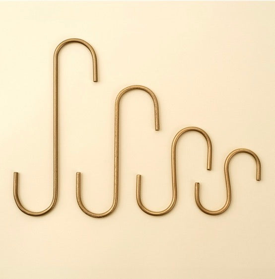 Antique Brass S Hooks