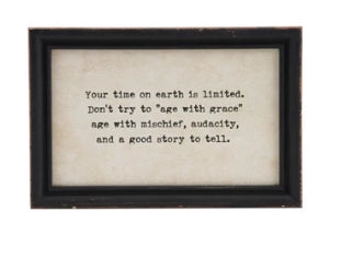 Wood Framed Wall Art with Sayings