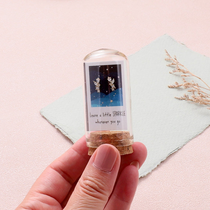 Terrarium Bottle Earrings - Christmas/Winter