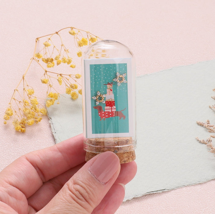 Terrarium Bottle Earrings - Christmas/Winter