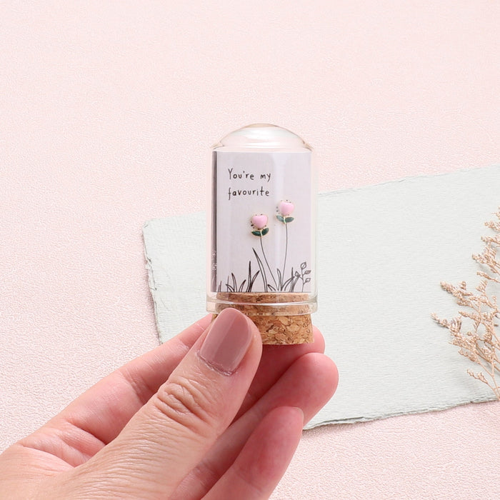 Terrarium Bottle Earrings - Flowers