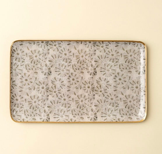 Decorative Enamel Tray Large