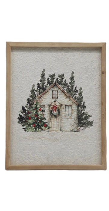 Christmas Artwork - Cottage in the Woods