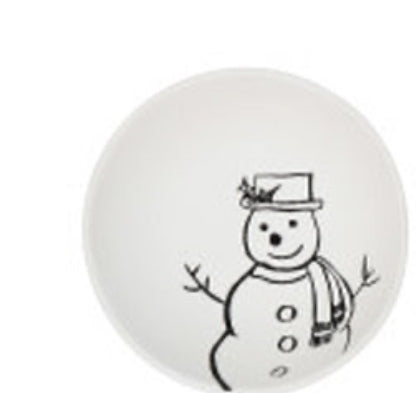 Stoneware Snowman Bowl